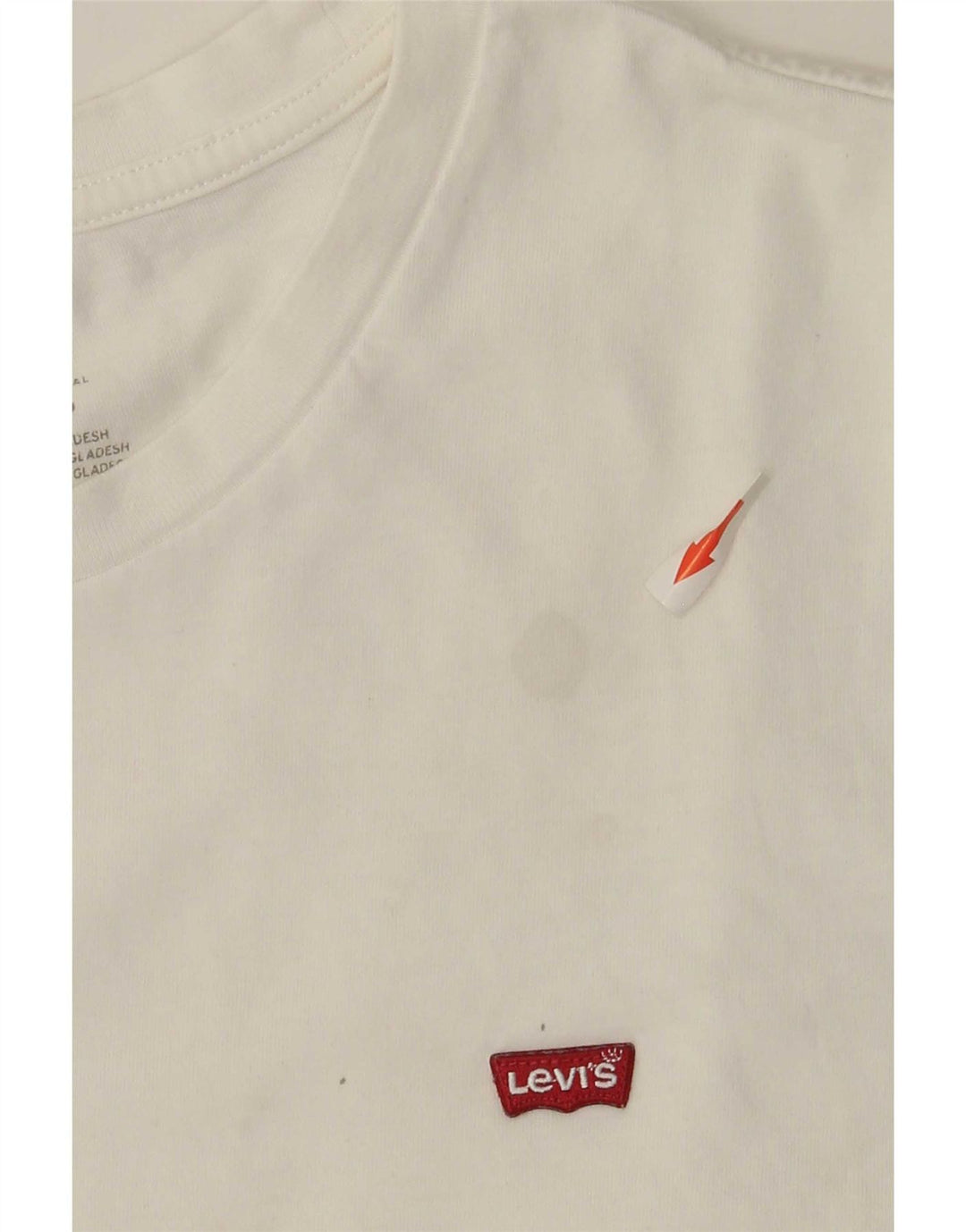 Ανδρικό μπλουζάκι Levi's Standard Top Large White Βαμβακερό