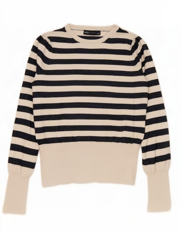 Marks & Spencer Γυναικείο πουλόβερ με λαιμόκαυστο UK 10 Small Off White