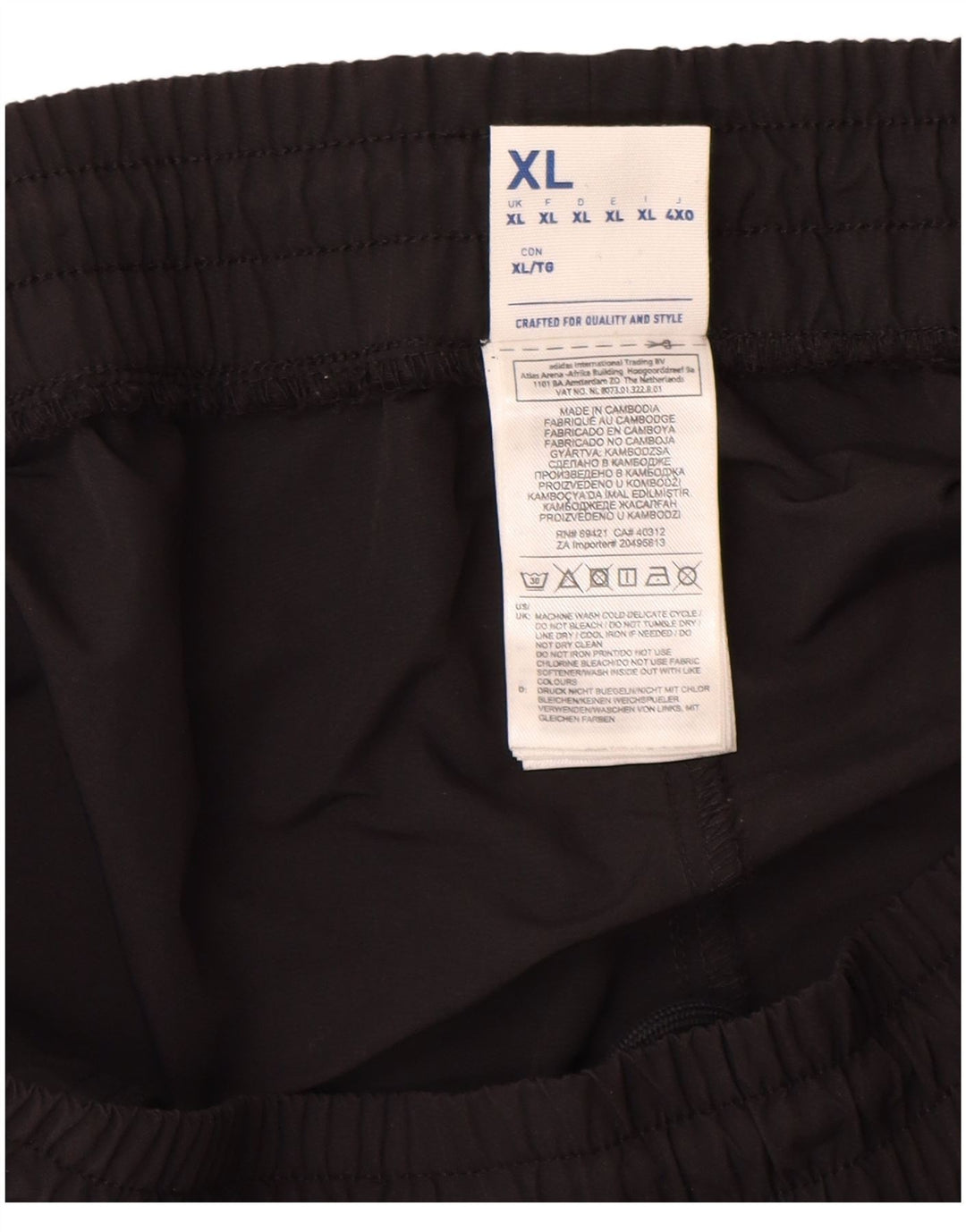 Ανδρική φόρμα Reebok Παντελόνι XL Μαύρο Nylon
