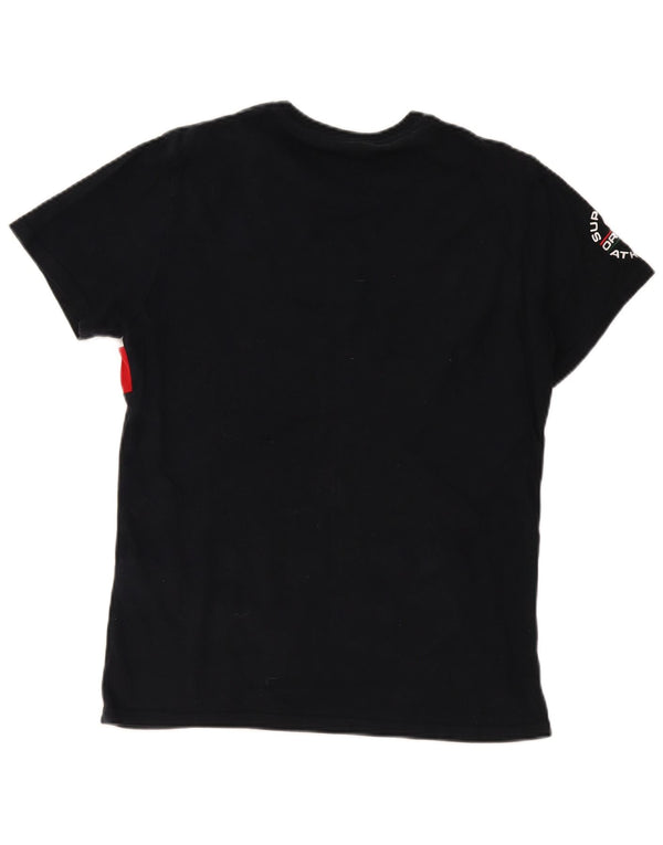Ανδρικό γραφικό μπλουζάκι Superdry Top Large Black Colourblock Βαμβακερό