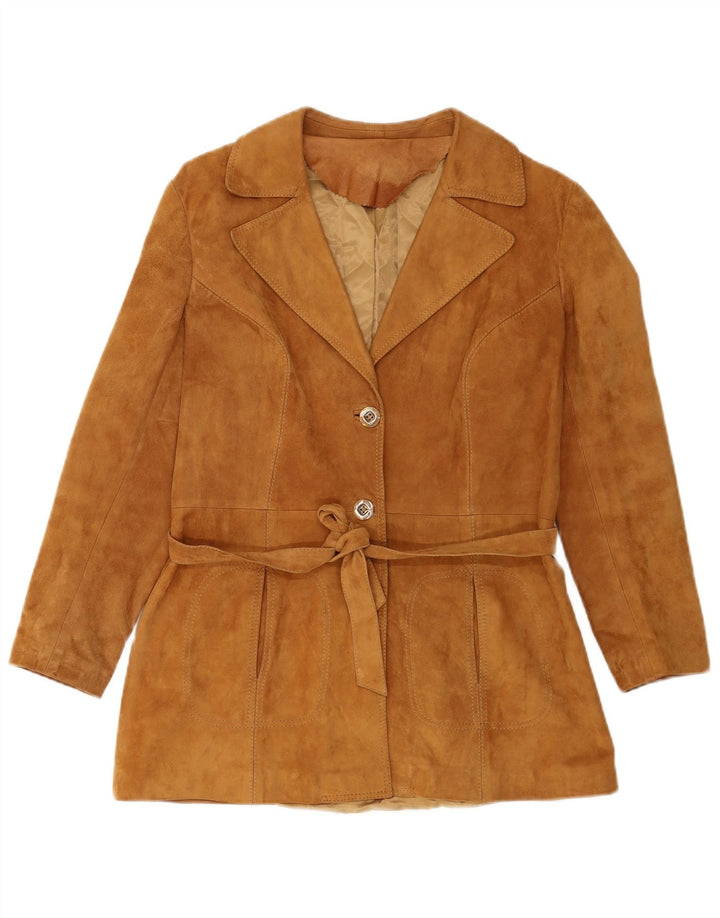 Grand Ford Γυναικείο Μπουφάν 3 Κουμπιών Suede Blazer IT 46 Large Beige