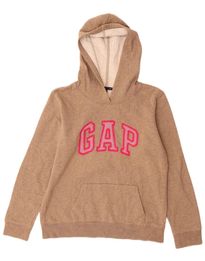 GAP Γυναικείο Γραφικό Hoodie Jumper UK 10 Small Beige βαμβακερό