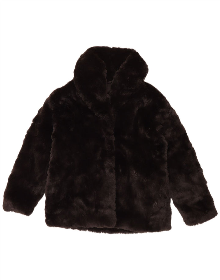 Zara Γυναικείο Μπουφάν από Faux Fur UK 14 Large Black Polyester