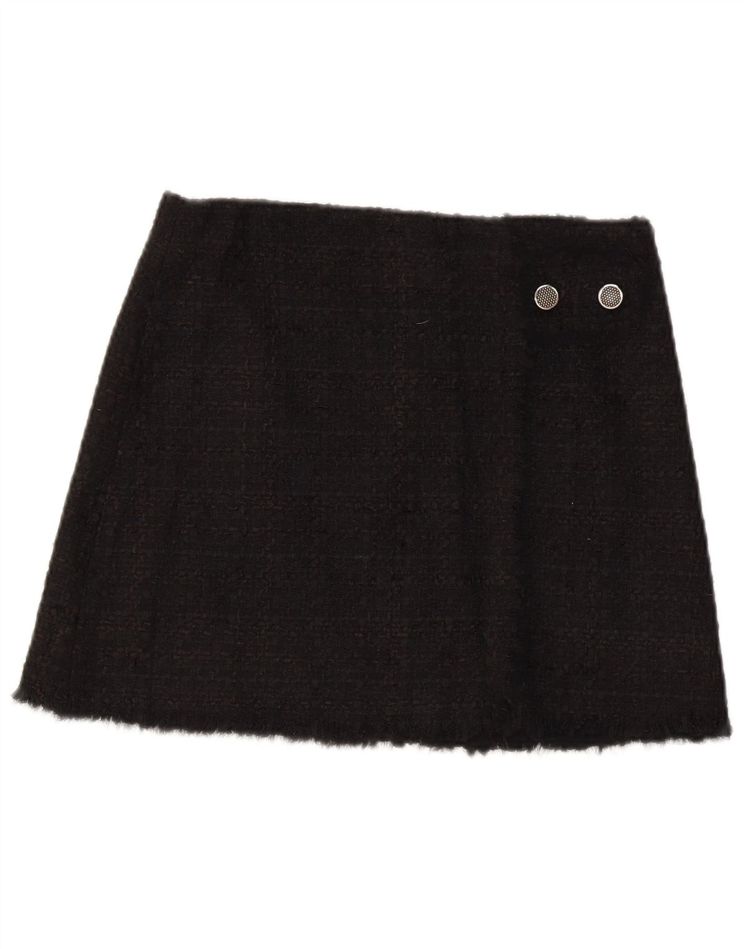 Zara Γυναικεία Μίνι Φούστα Small W26 Black Check Acrylic