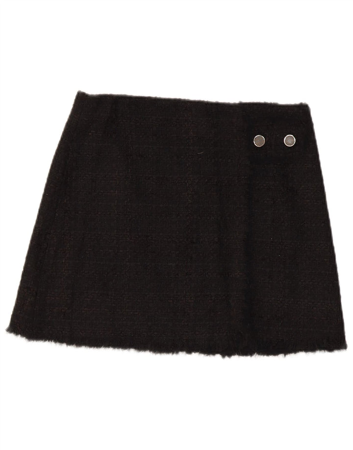 Zara Γυναικεία Μίνι Φούστα Small W26 Black Check Acrylic