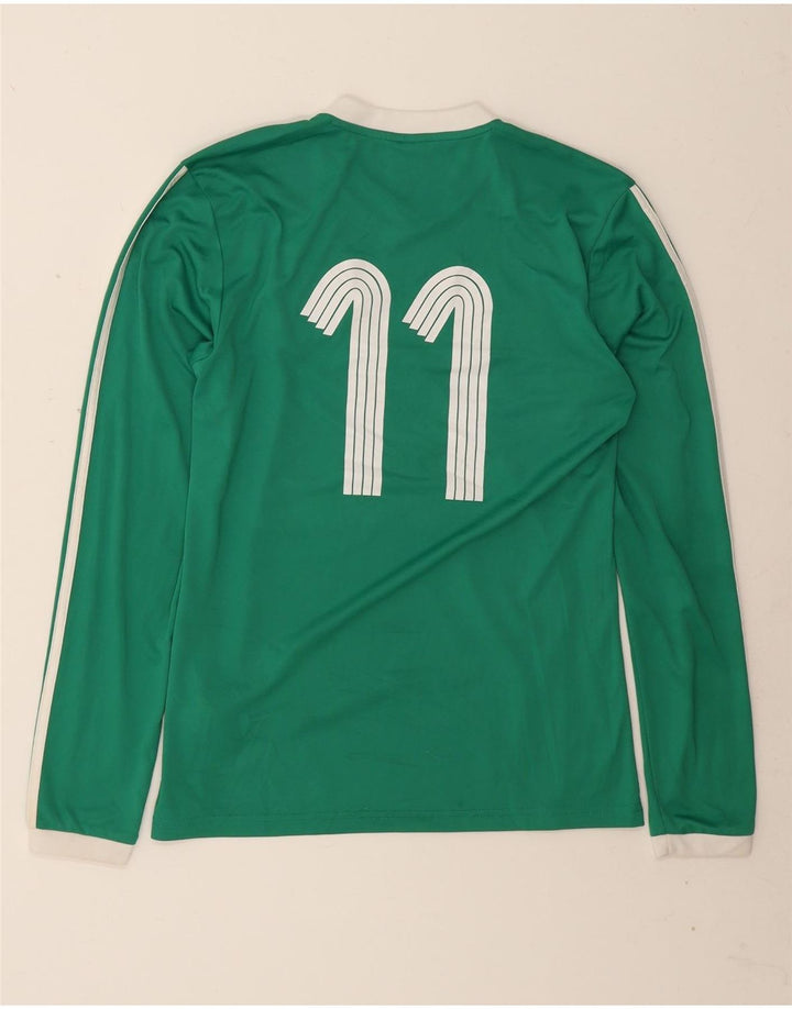Adidas Mens Climalite Graphic Top Μακρυμάνικο Μικρό Πράσινο Ριγέ Πολυεστέρας