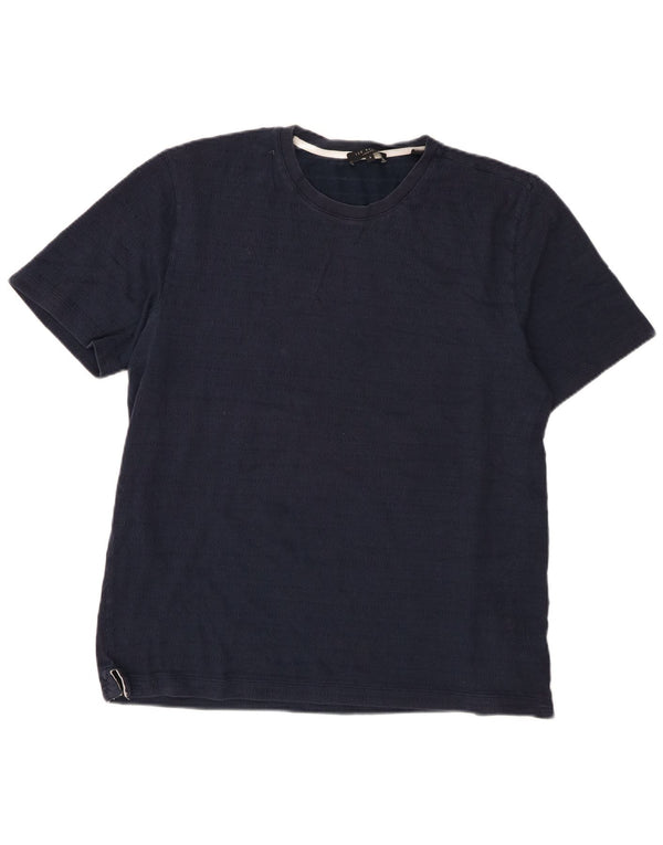 Ανδρικό T-Shirt Ted Baker Top Size 4 Large Navy Blue από βαμβάκι