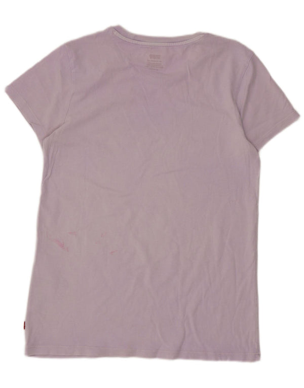 Γυναικείο γραφικό μπλουζάκι Levi's Top UK 6 XS Μωβ βαμβακερό