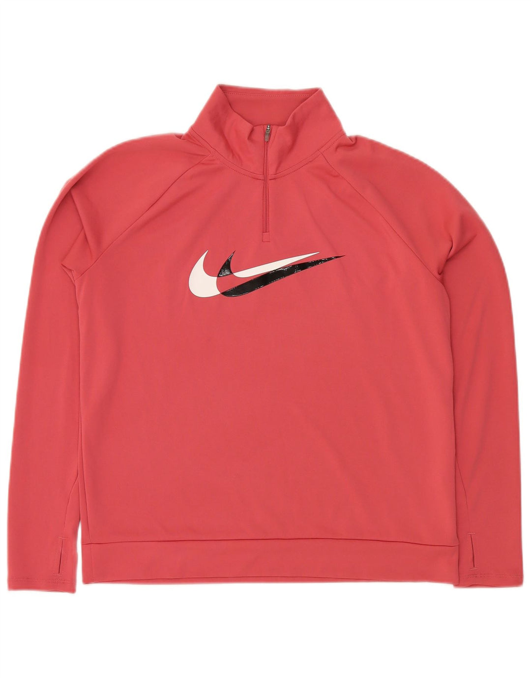Γυναικείο φούτερ NIKE Dri Fit με γραφικό φερμουάρ Jumper UK 14 Medium Pink