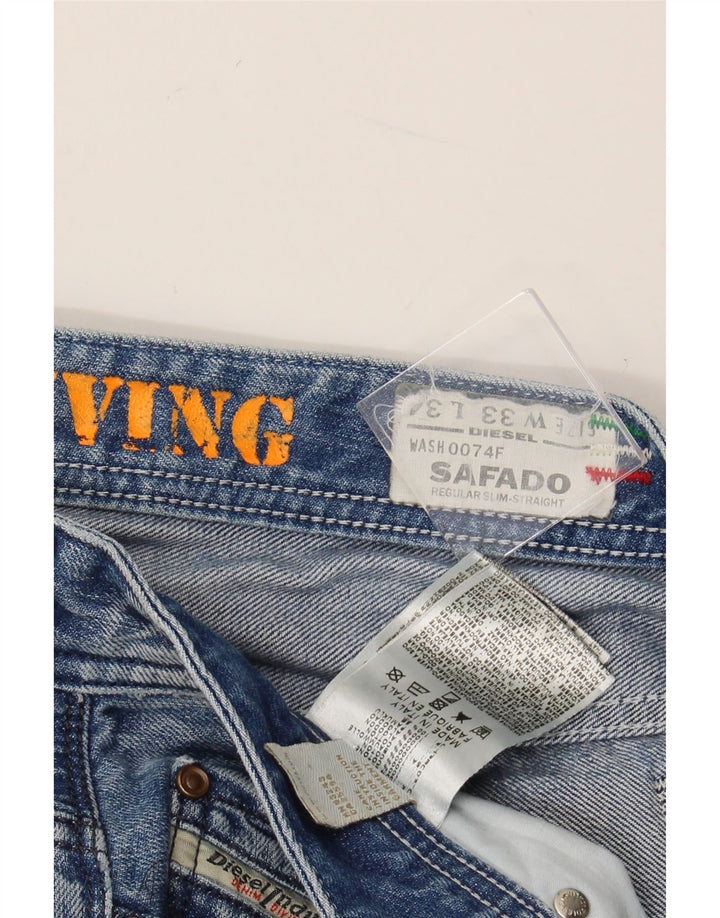 Ανδρικό τζιν DIESEL Safado Regular Slim Straight W33 L31 Μπλε βαμβακερό