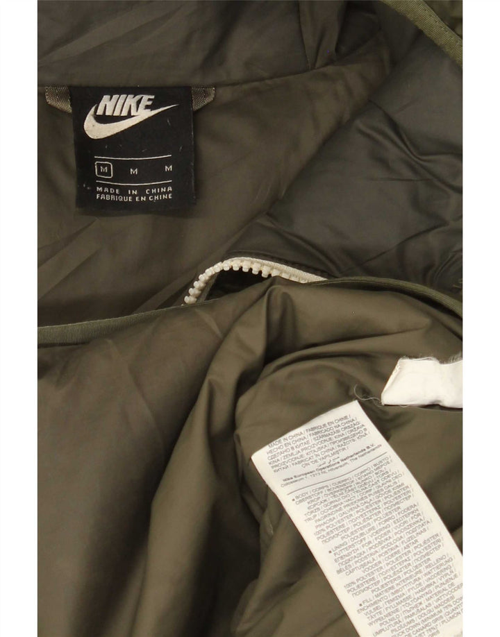 Ανδρικό μπουφάν με κουκούλα Nike UK 38 Medium Khaki Polyester