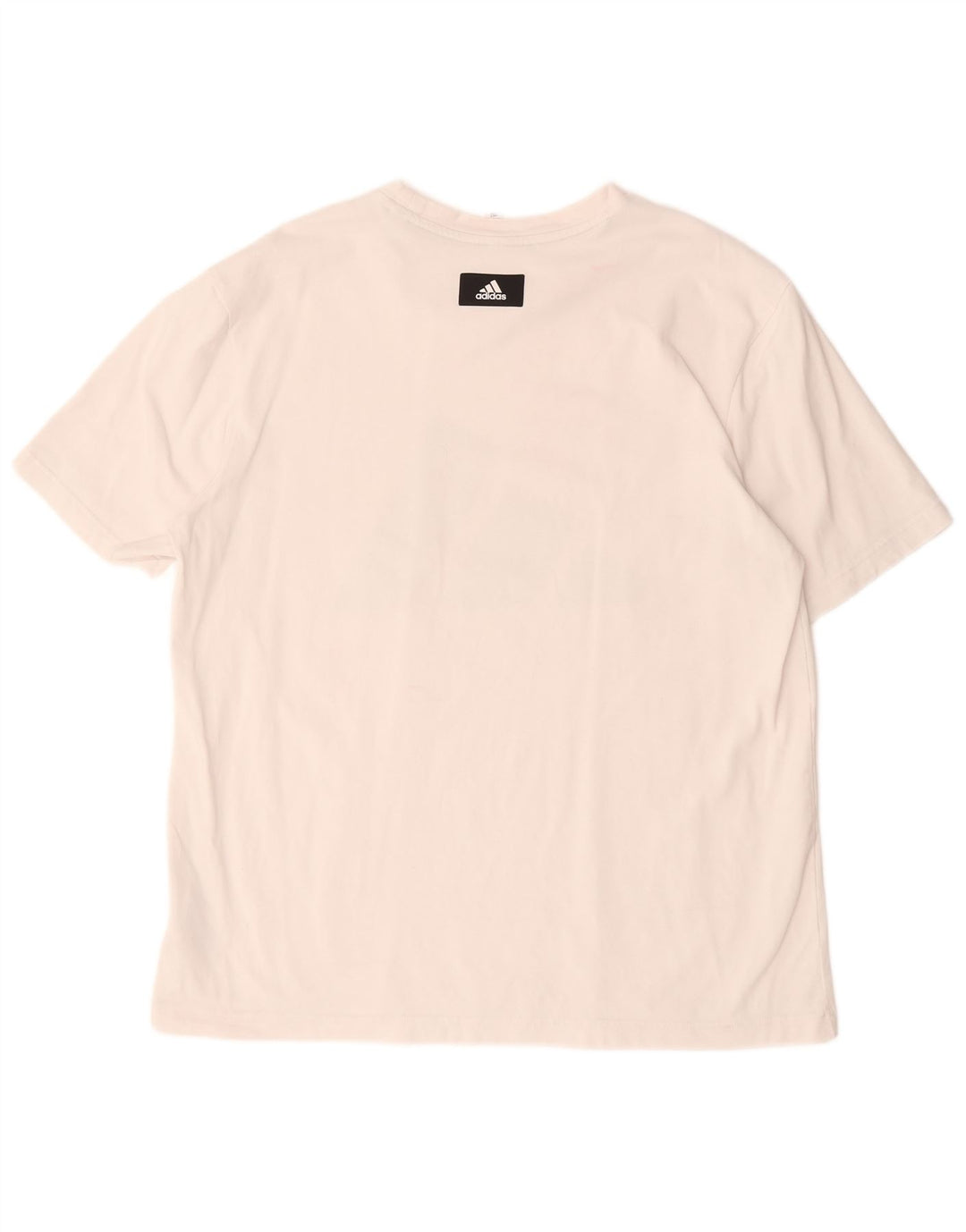 Ανδρικό γραφικό T-Shirt Adidas Top μεγάλο λευκό βαμβακερό