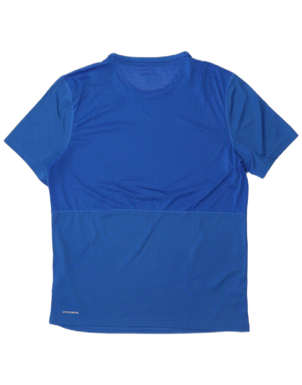 Reebok Γυναικείο T-Shirt Top UK 16 Large Blue Colourblock Πολυεστέρας
