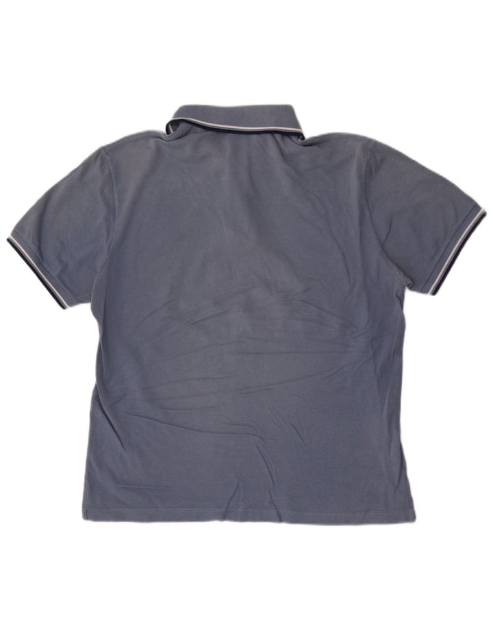 Fred Perry Ανδρικό πουκάμισο Polo από μεσαίο μπλε βαμβακερό
