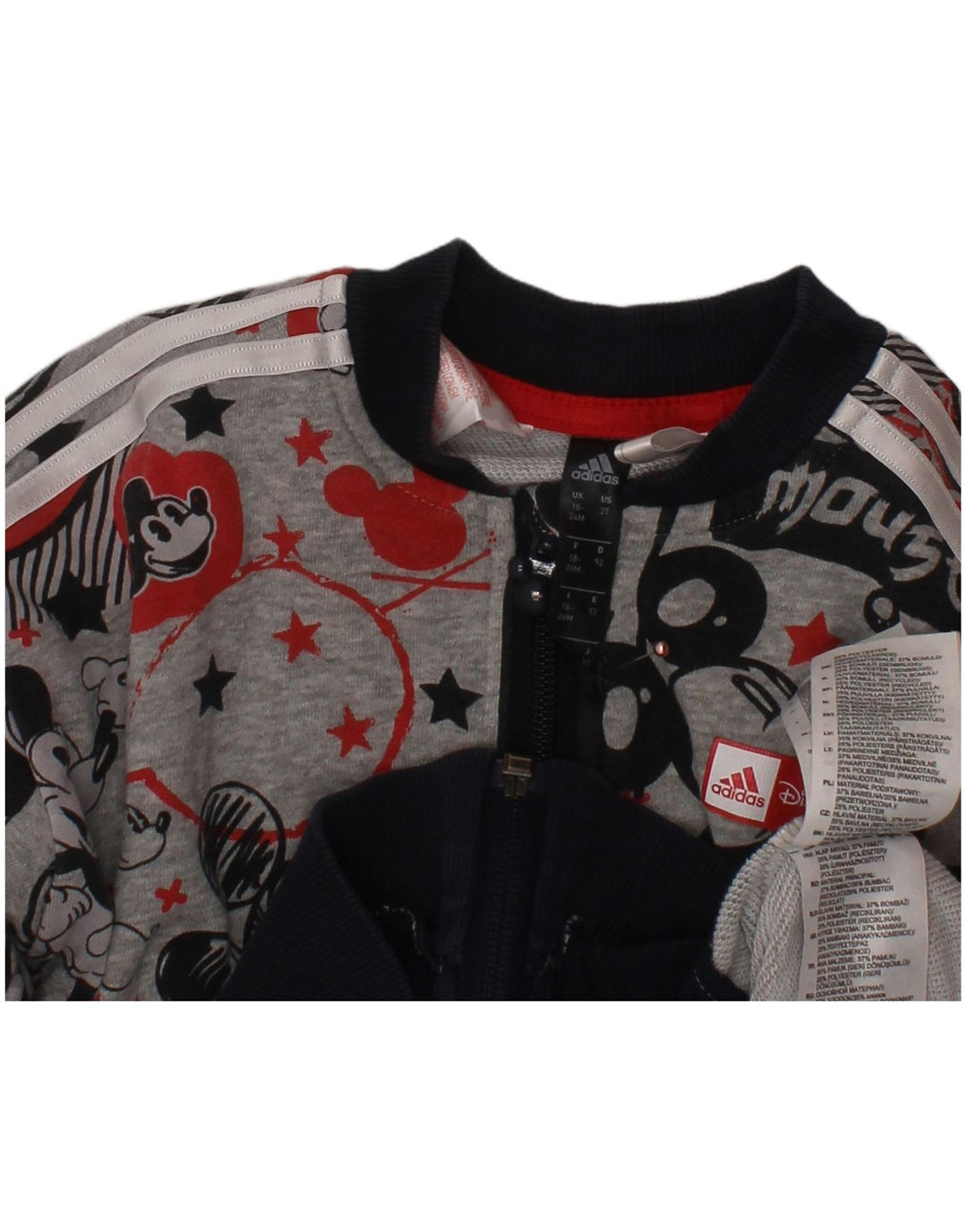 Top μπουφάν ADIDAS Baby Boys Mickey Mouse φόρμα 18-24 μηνών γκρι