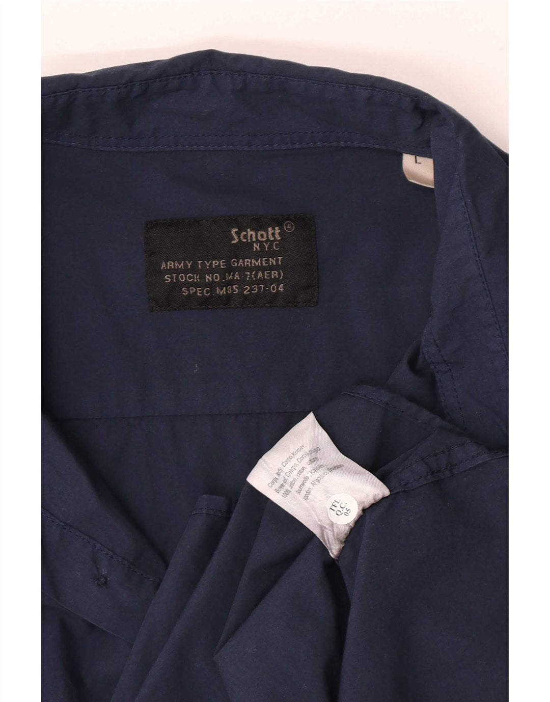 Ανδρικό πουκάμισο Schott Μεγάλο Navy Blue από βαμβάκι