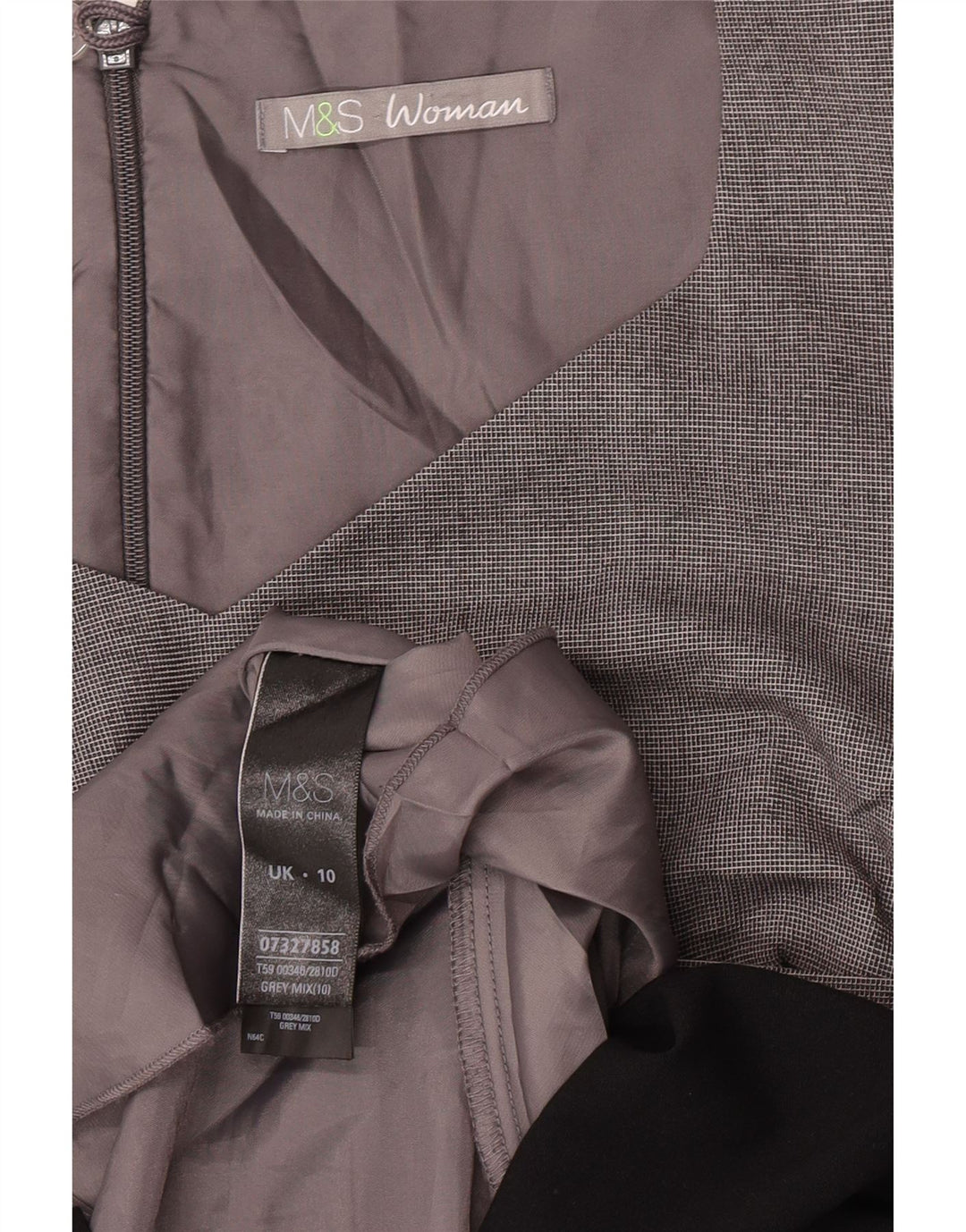 Γυναικείο φόρεμα με θήκη Marks & Spencer UK 10 Small Grey Colourblock Polyester