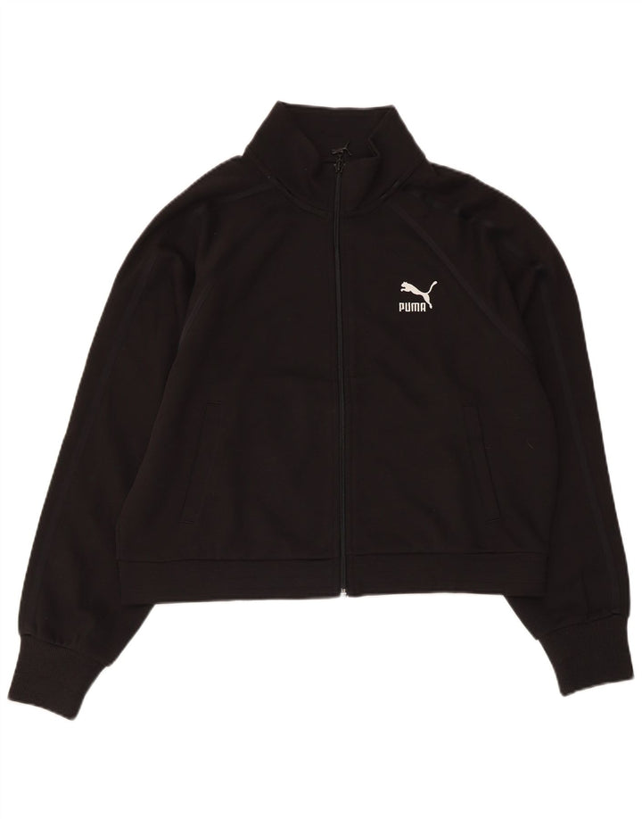 Γυναικεία φόρμα PUMA Crop Top Jacket UK 14 Medium Black Cotton