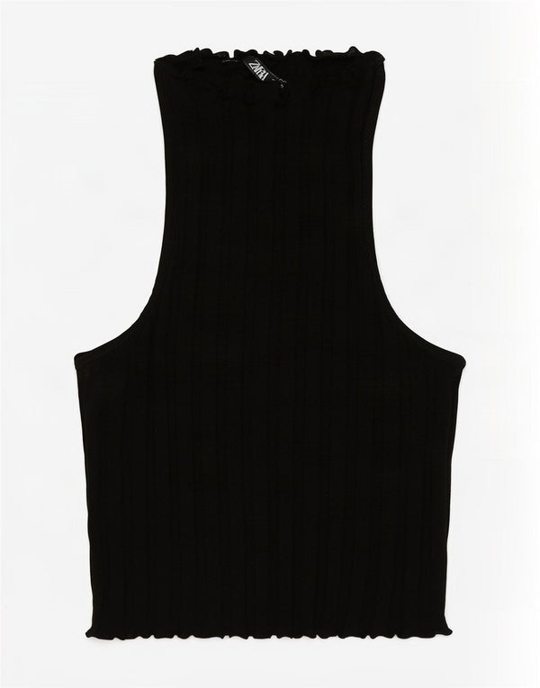Zara Γυναικείο Γιλέκο Τοπ UK 8 Small Black