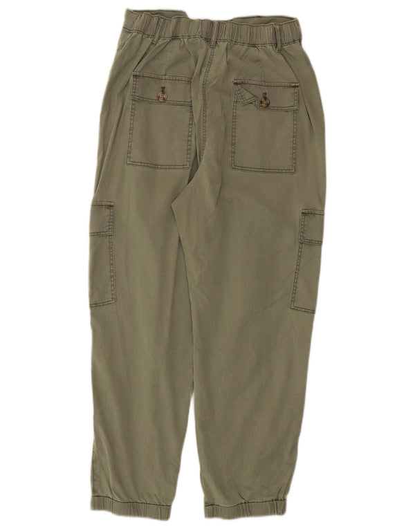 MARKS & SPENCER Womens Loose Fit Cargo Trousers UK 12 Medium W32 L35 Khaki