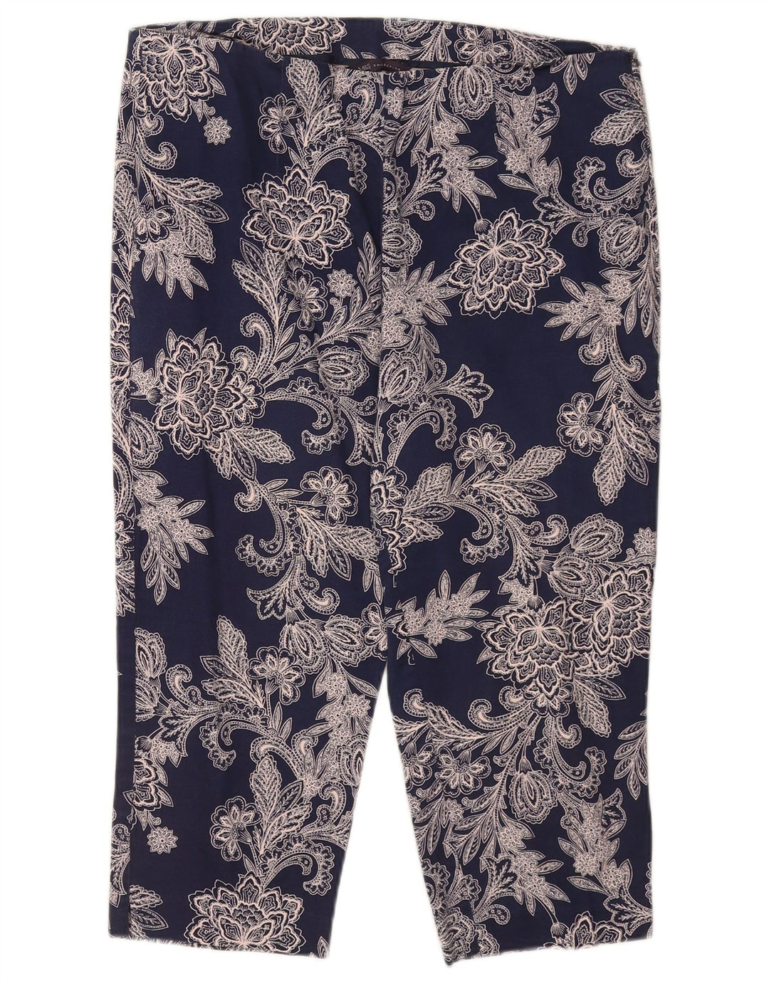 Marks & Spencer Γυναικεία Abstract Pattern Παντελόνι Capri UK 16 Large W34 L19