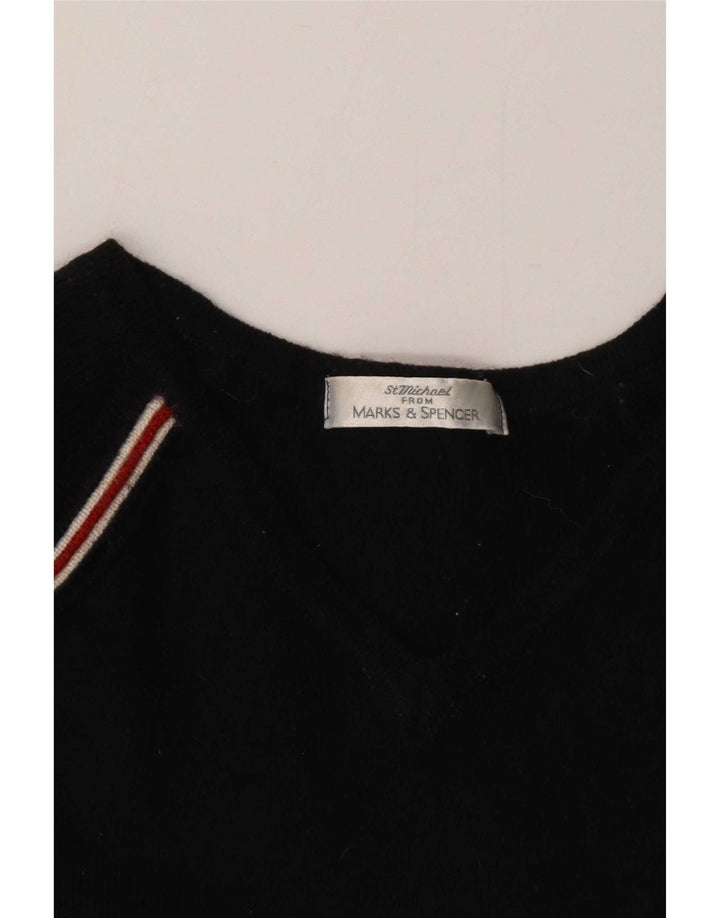 Marks & Spencer Γυναικείο πουλόβερ με λαιμόκοψη UK 8 Small Black