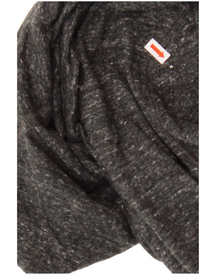 CHAMPION Γυναικεία γραφικά φούτερ με κουκούλα UK 14 Βαμβακερό ύφασμα μεσαίου γκρι