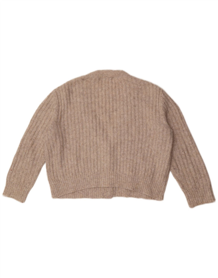 Marks & Spencer Γυναικείο Crop Oversized Ζακέτα πουλόβερ UK 14 Medium Grey