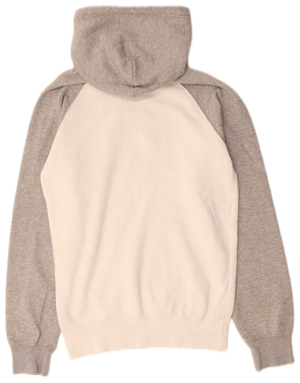 CHAMPION Mens Graphic Hoodie Jumper XS Grey Colourblock Cotton