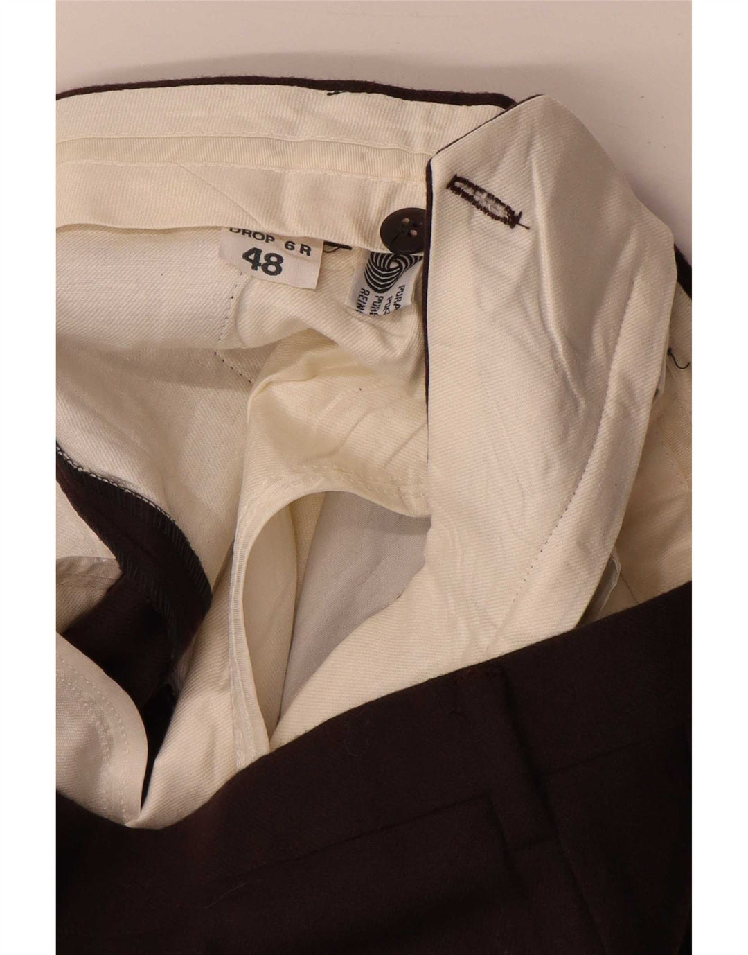 Vintage Ανδρικό παντελόνι με καρφίτσα IT 48 Medium W32 L34 Καφέ