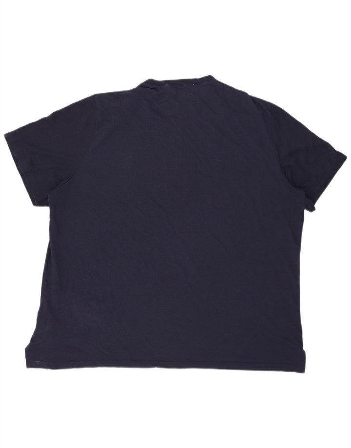 Ανδρικό γραφικό T-shirt Reebok Top 3XL Navy Blue Polyester