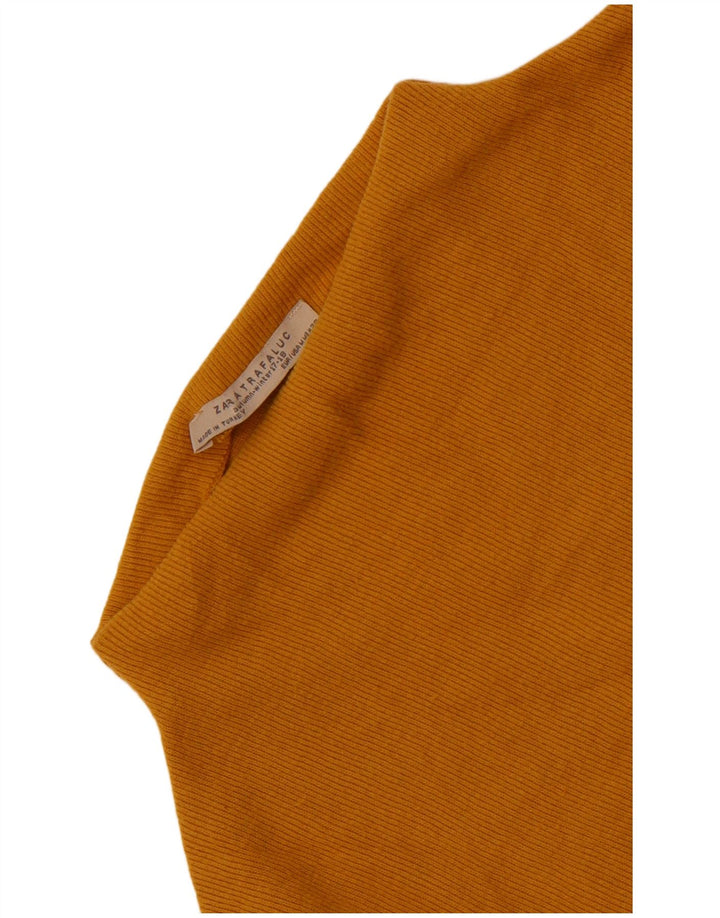 Zara Γυναικείο πουλόβερ με λαιμό χελώνα UK 12 Medium Yellow
