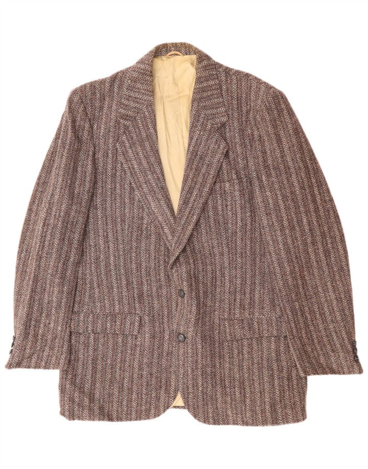 Ανδρικό σακάκι HARRIS TWEED 2 κουμπιά σακάκι UK 38 μεσαίο γκρι ριγέ