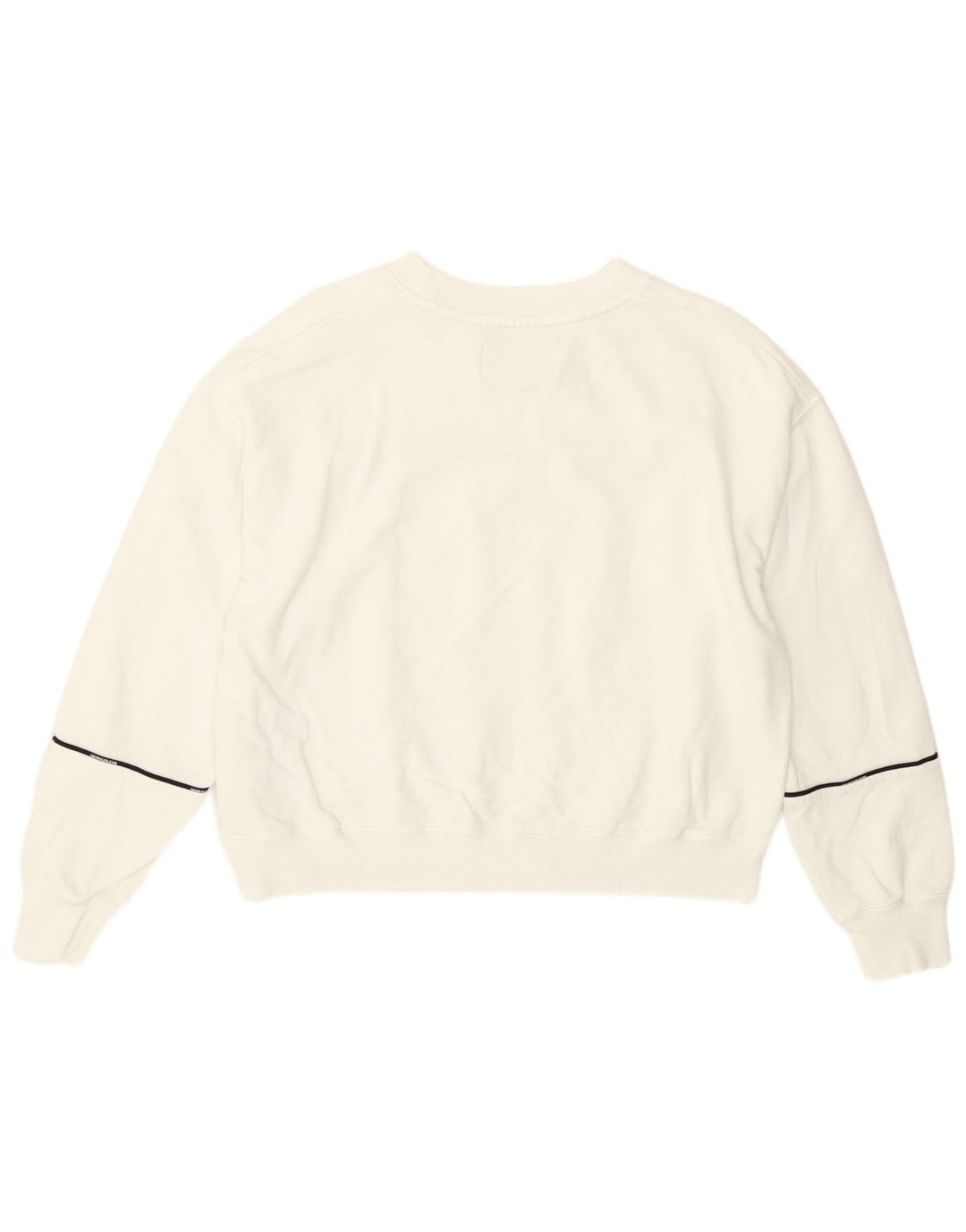 Γυναικεία φούτερ Calvin Klein Crop Jumper UK 14 Medium White ριγέ