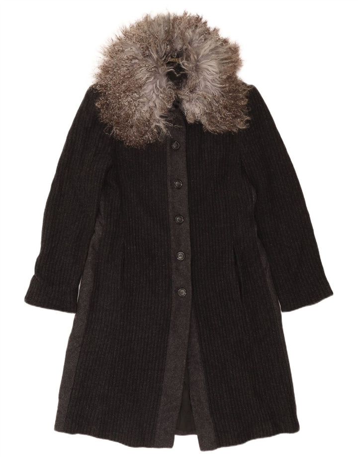 Γυναικείο πλεκτό πανωφόρι Misto UK 10 Small Grey Colourblock μαλλί
