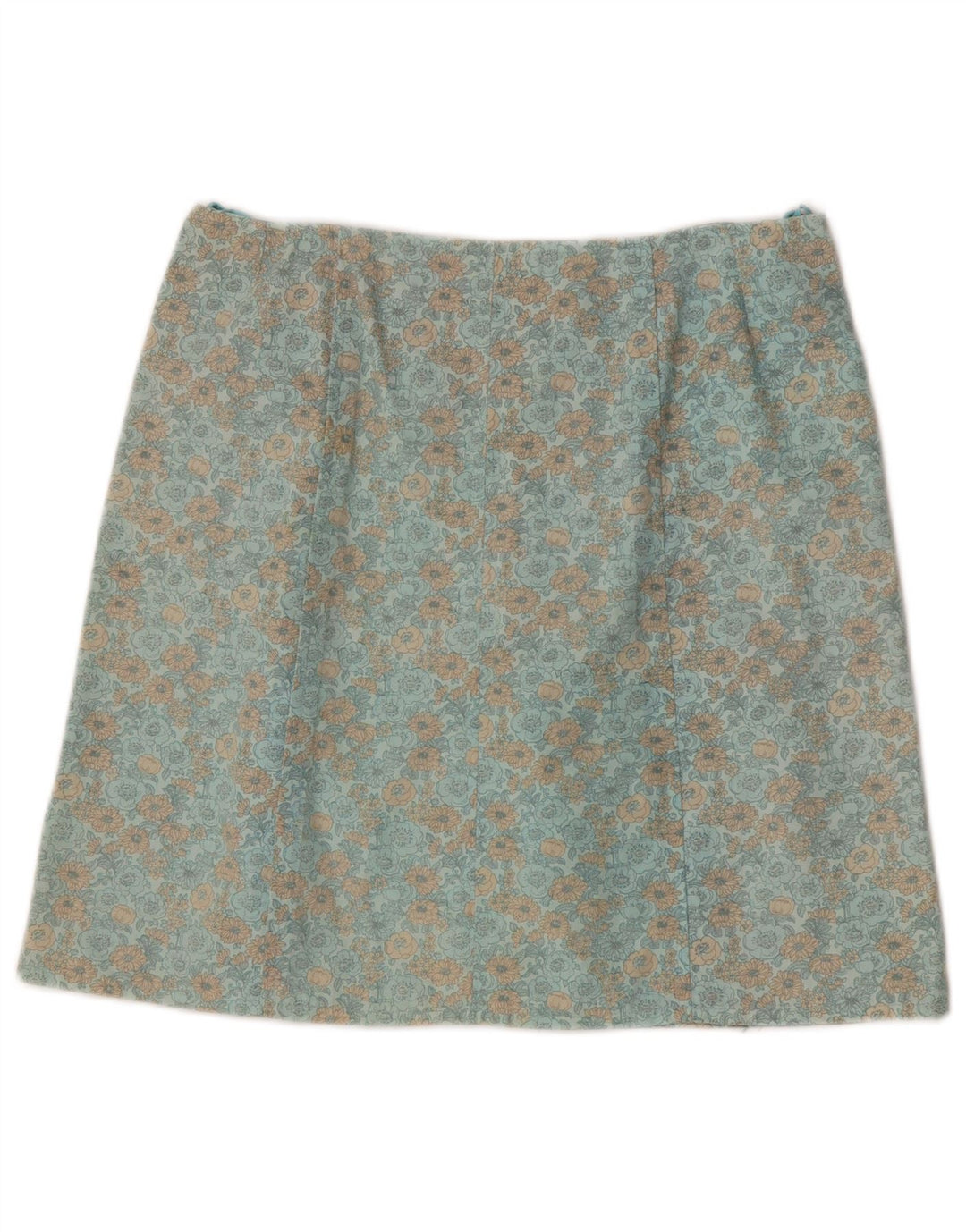 Vintage Γυναικεία Μίνι Φούστα W30 Μεσαίο Πράσινο Floral