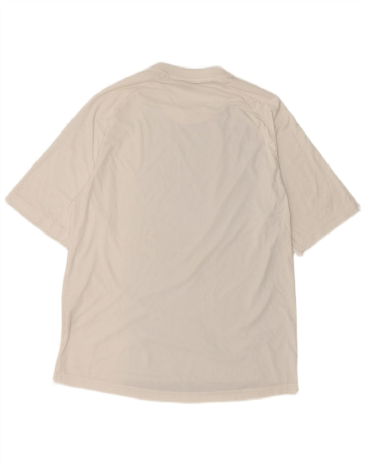 Ανδρικό γραφικό μπλουζάκι Nike Top UK 39/40 μεσαίο λευκό έγχρωμο πολυεστέρας