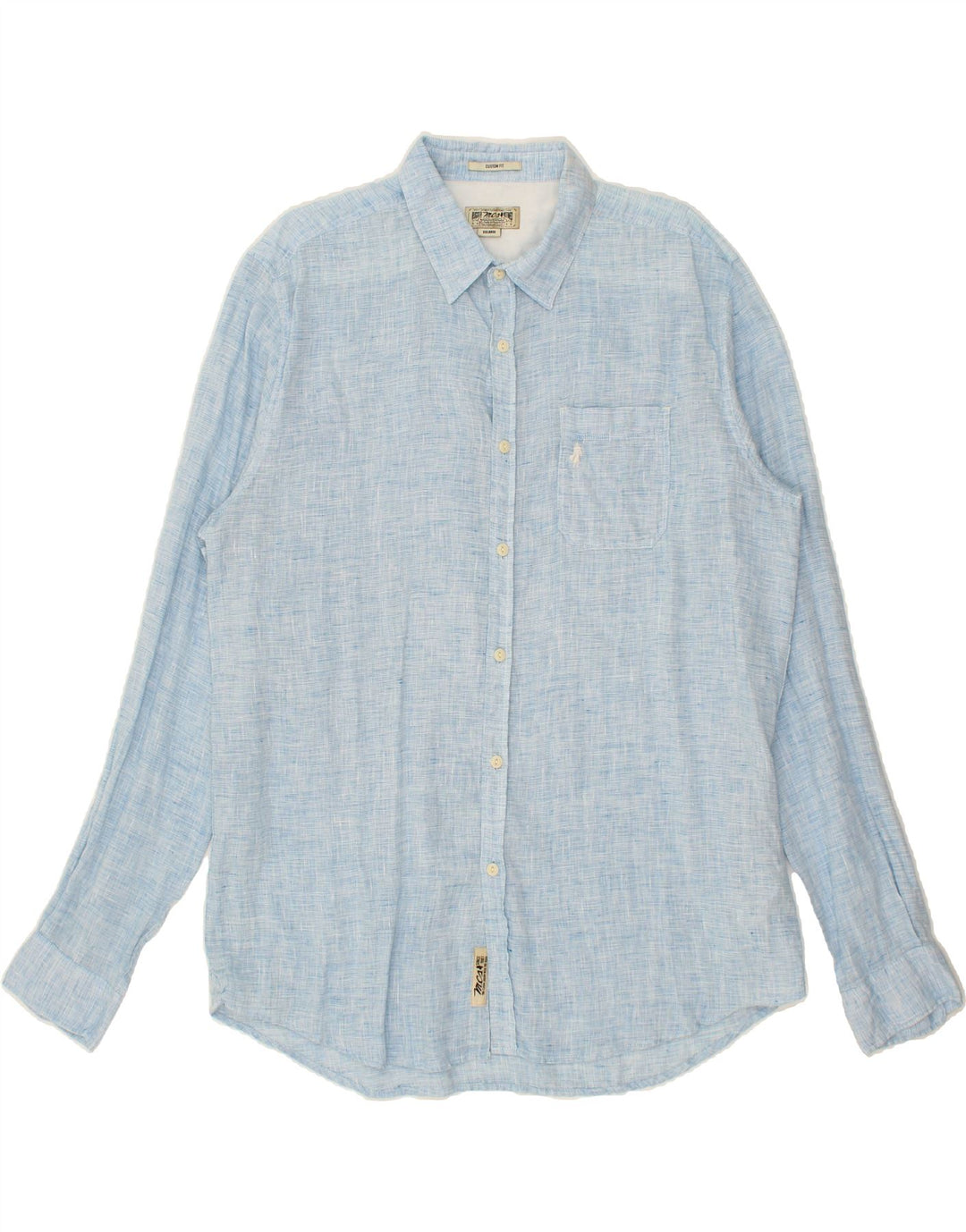 Ανδρικό πουκάμισο MARLBORO CLASSICS Custom Fit 2XL Μπλε λινό