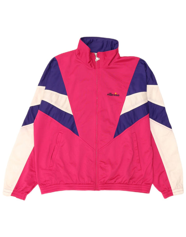 Γυναικεία αθλητική φόρμα Ellesse Top Jacket UK 14 Medium Pink Colourblock Retro