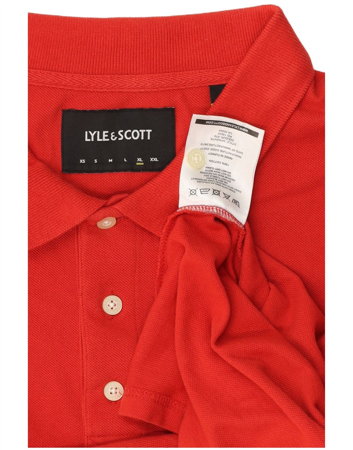 Ανδρικό πουκάμισο πόλο Lyle & Scott XL κόκκινο βαμβακερό