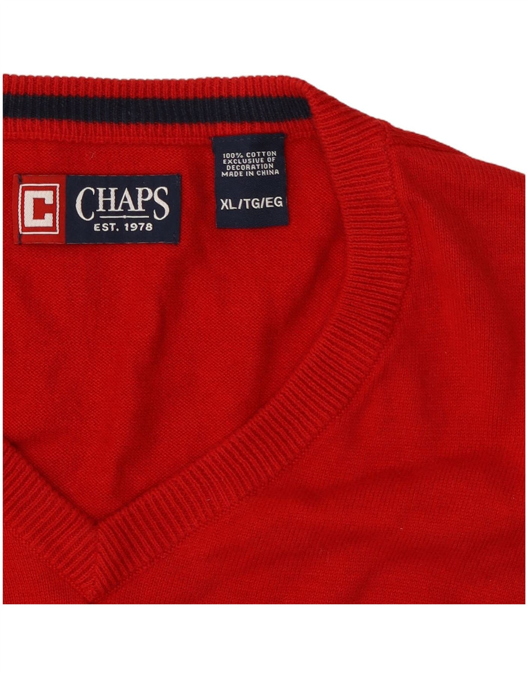 Chaps Ανδρικό γιλέκο Tank Top XL Red Cotton