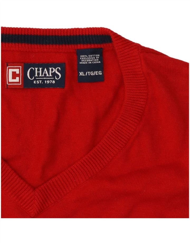 Chaps Ανδρικό γιλέκο Tank Top XL Red Cotton