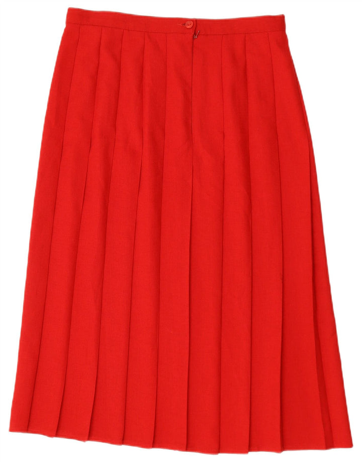 Marks & Spencer Γυναικεία φούστα με μαχαίρι πλισέ UK 16 Large W32 Red Polyester