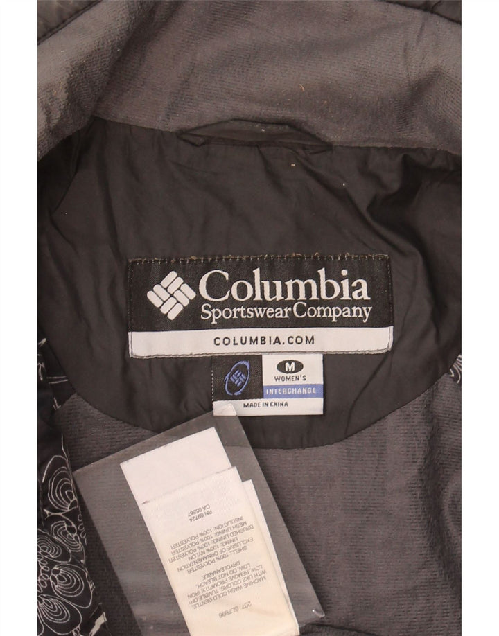 COLUMBIA Womens Padded Jacket UK 14 Medium Grey Polyester