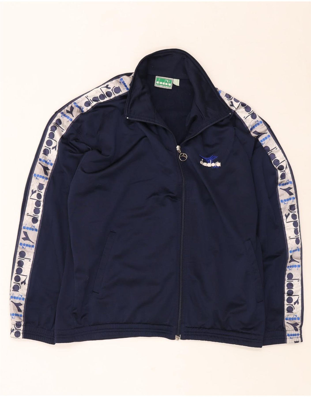 Ανδρική φόρμα DIADORA Top Jacket UK 38 Medium Navy Blue Colourblock