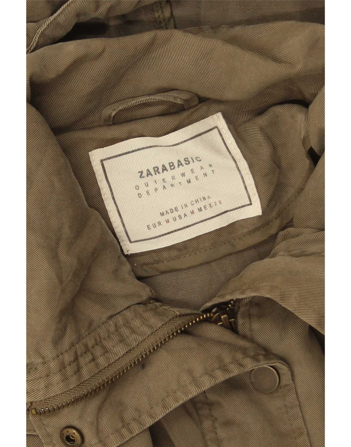 Zara Γυναικείο Μπουφάν Parka με κουκούλα Oversized UK 14 Medium Khaki