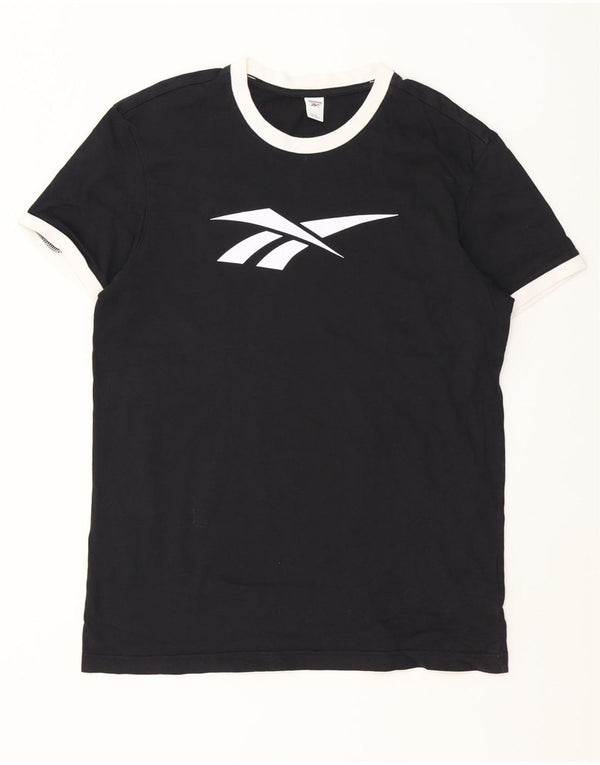 Ανδρικό γραφικό T-Shirt Reebok Top XL Μαύρο Colourblock Βαμβακερό