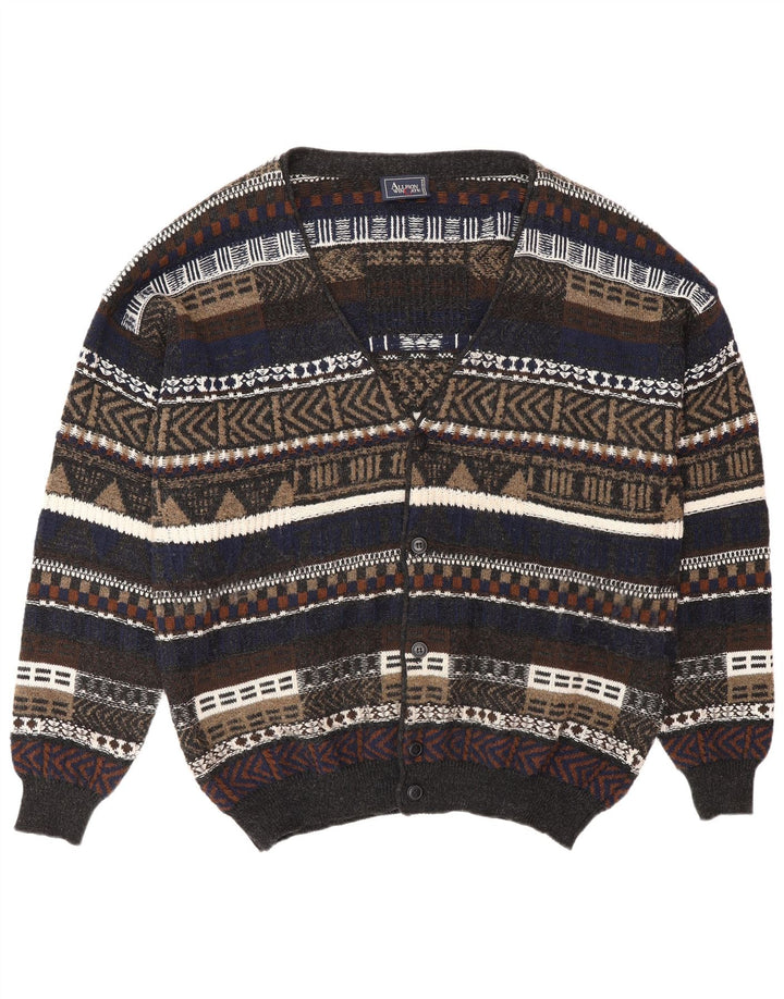 ALLISON WINGATE Ανδρικό πουλόβερ ζακέτα IT 56 2XL Πολύχρωμο Fair Isle
