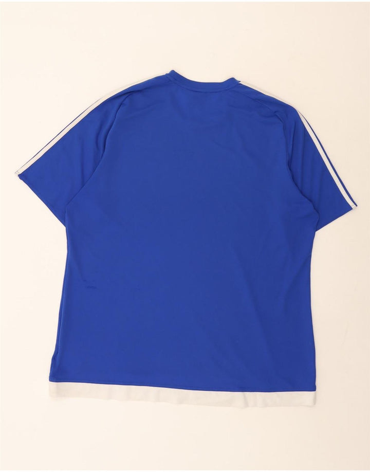 Adidas Ανδρικό T-Shirt Climalite Top 2XL Blue Colourblock Polyester