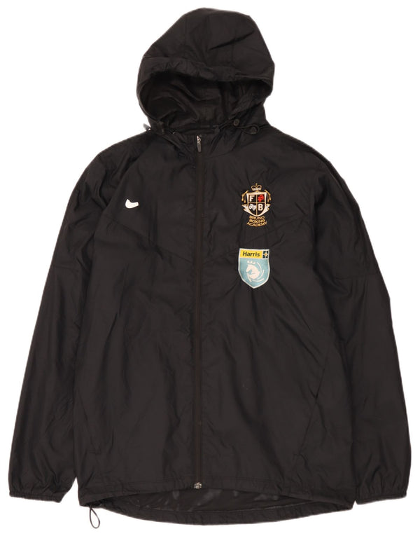 Ανδρικό μπουφάν βροχής με κουκούλα Nike UK 38 Medium Black Nylon
